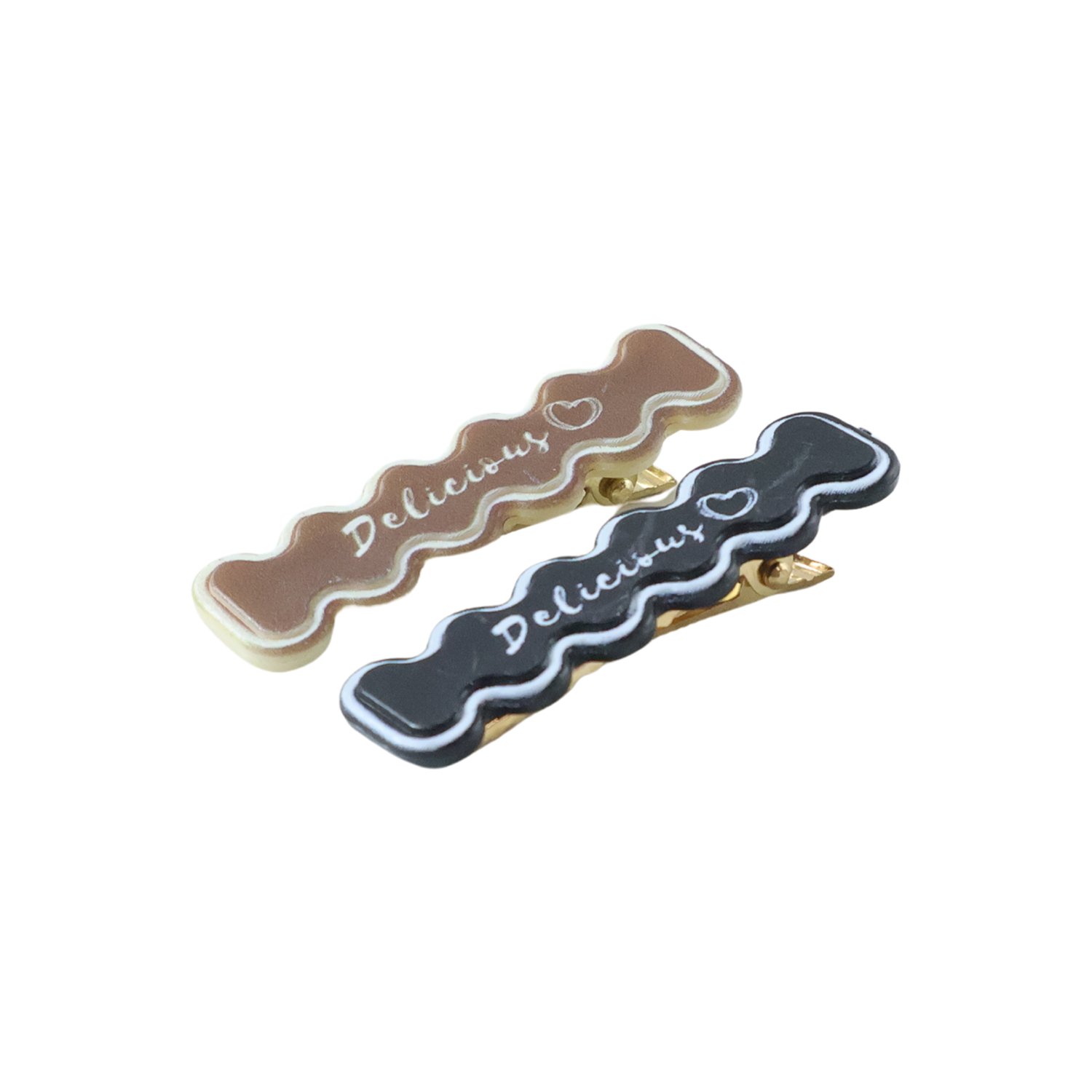 Set of four elegant design hair clips by Wukusy featuring sleek, stylish accessories for hair styling and decoration.