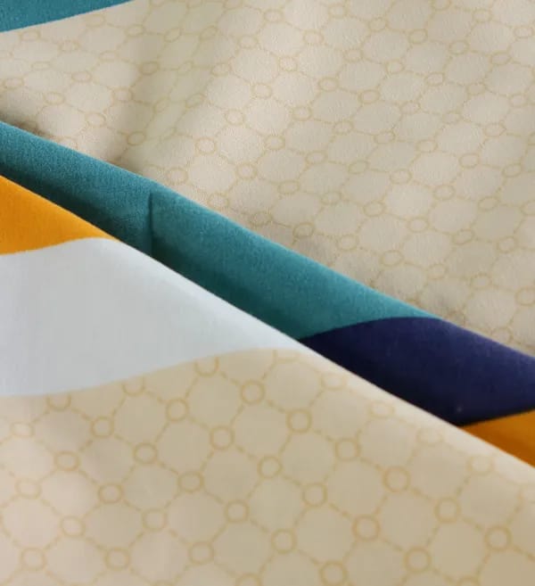 Super soft glace cotton fitted bedsheet with elastic all around and two pillow covers, suitable for double beds, 72x78 inches.