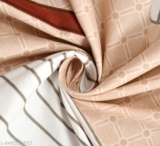 Super soft glace cotton fitted double bedsheet with elastic edges and two pillow covers, measuring 72x78 inches.