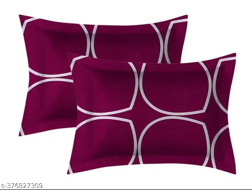 Super soft glace cotton fitted bedsheet with elastic edges and two pillow covers, fits double bed 72x78 inches.
