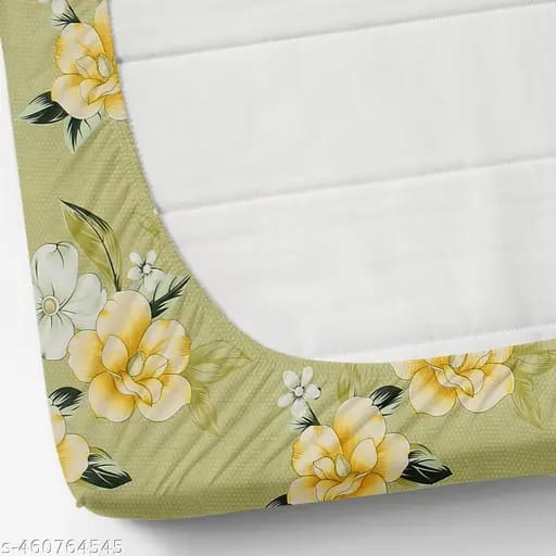 Super soft glace cotton fitted bedsheet with elastic edges and 2 pillow covers, suitable for double beds, measuring 72x78 inches.