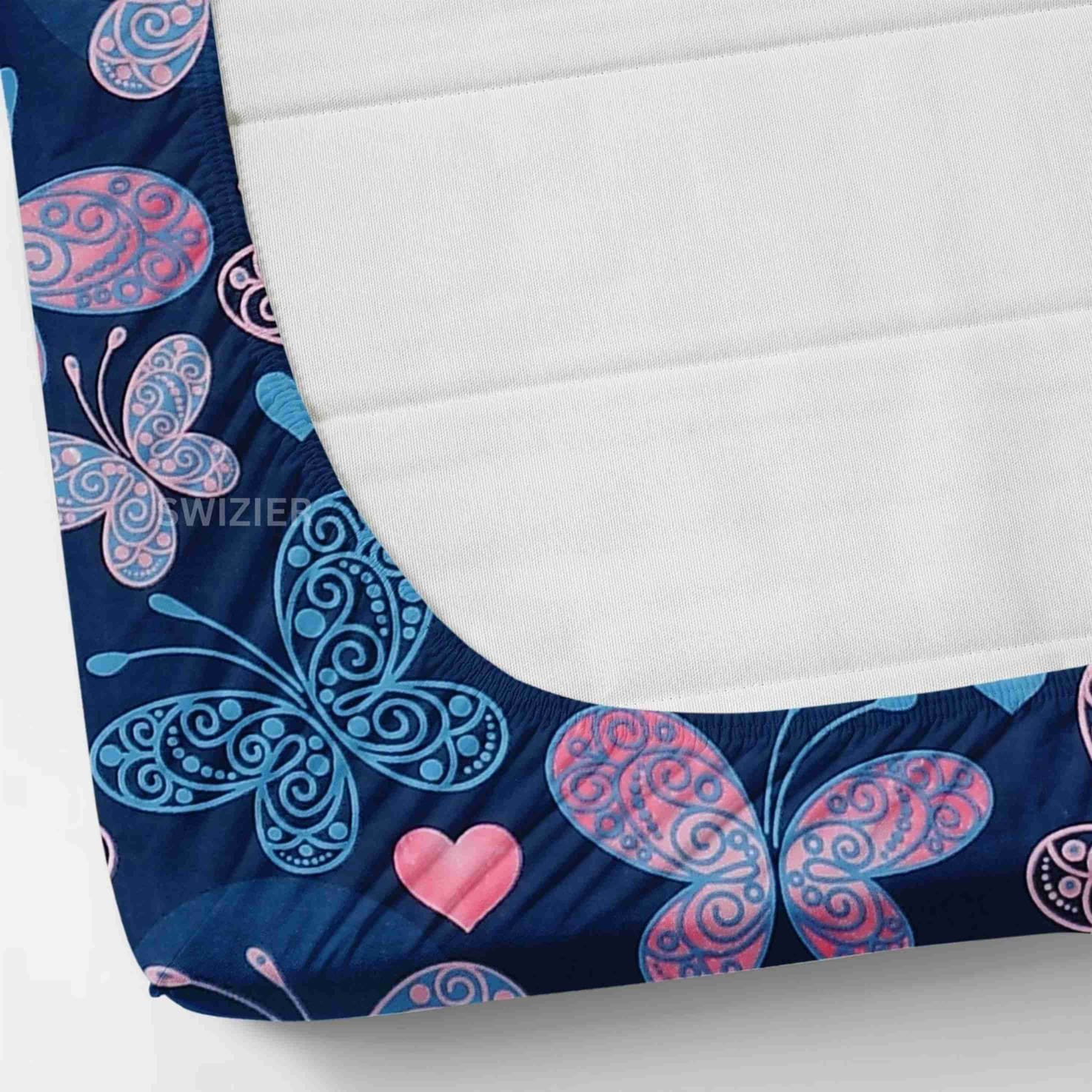 Super soft glace cotton double bedsheet with elastic fitted edges and two pillow covers, measuring 72x78 inches.
