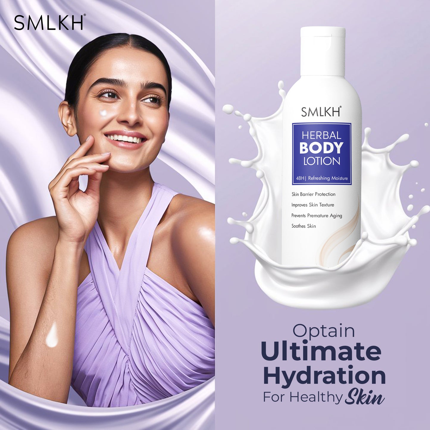Deep Nourish Hydrating Body Lotion for men and women in a 100ml bottle, moisturizing cream for soft, healthy skin.
