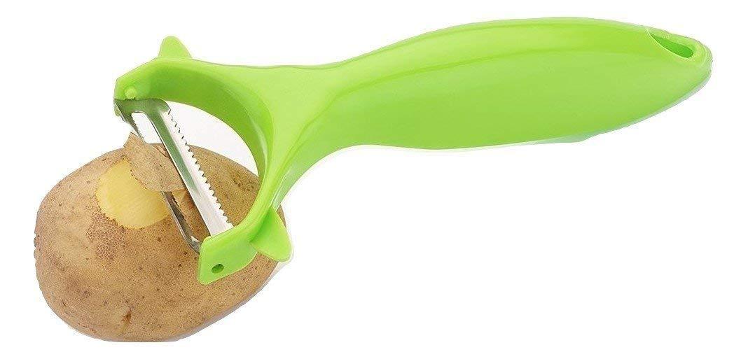 Stainless steel vegetable and fruit peeler by Wukusy, a kitchen tool with a sharp peeling blade for efficient peeling.