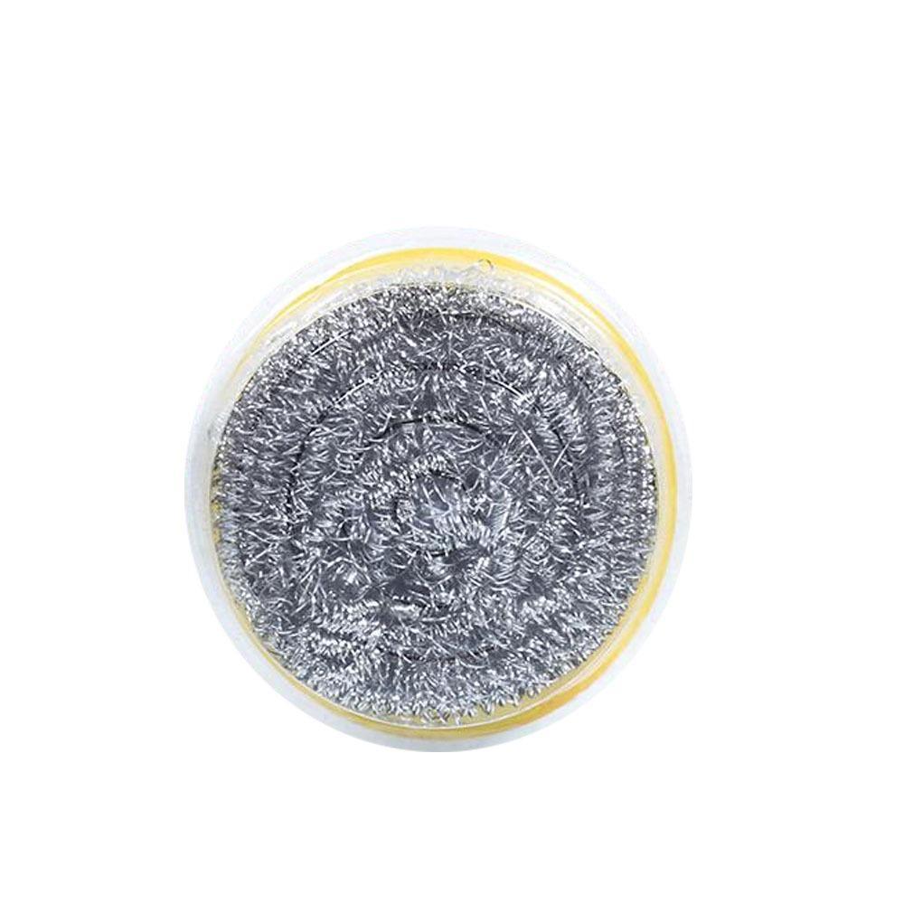 Wukusy 2020 stainless steel kitchen scrubber, durable kitchen tool with metal bristles for dish cleaning.