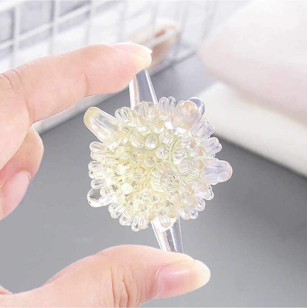 Set of four transparent laundry washing balls by Wukusy, designed for eco-friendly washing without detergent.