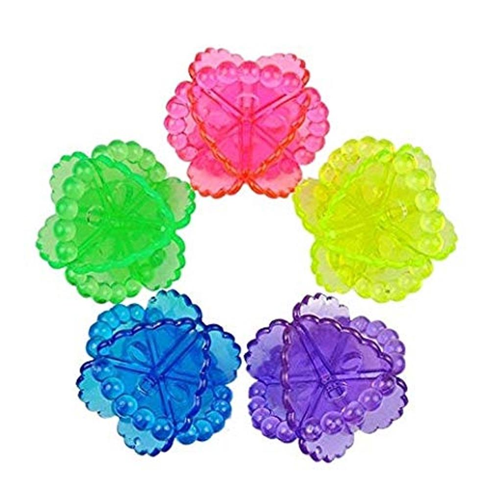 Set of four transparent laundry washing balls by Wukusy, designed for use without detergent in home laundry care.