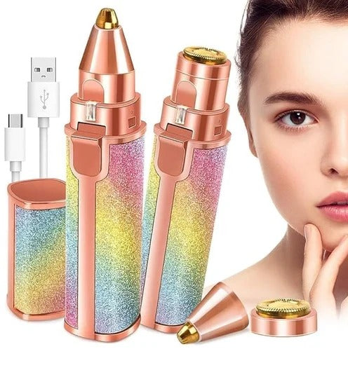 Drpshippr 2-in-1 electric eyebrow and facial hair remover device with sleek design for beauty and personal care.