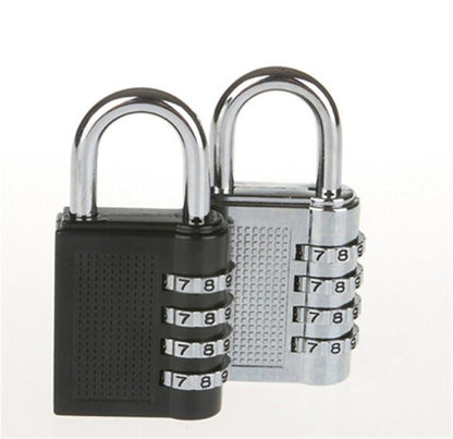 Wukusy 218 4-digit combination padlock with metal body and shackle, secured lock for lockers and storage containers