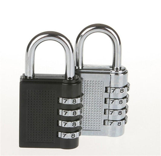 Wukusy 218 4-digit combination padlock with metal body and shackle, secured lock for lockers and storage containers