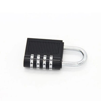 Wukusy 218 4-digit combination padlock with metal body and shackle, secure lock for gates, lockers, or storage units.