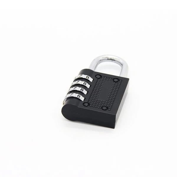 Wukusy 218 4-digit combination padlock showing metal body and dials, used for securing lockers, gates, or storage units.
