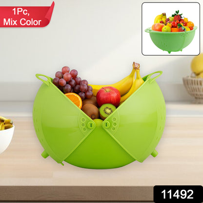 Wukusy Apex Smart Basket 3-in-1 multiuse fruit and vegetable bowl in mixed colors for kitchen storage and organization.
