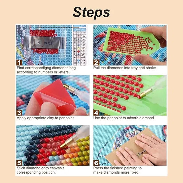 Diamond Art Painting Kit for Adults and Beginners, 5D Tree 3D Puzzle by 22123 featuring colorful diamond embellishments.