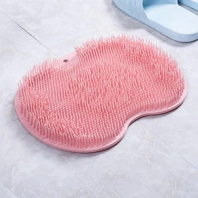 Silicone multiuse scrubber for bath and feet, 22123 body scrubber and brush, flexible and textured for cleansing skin.