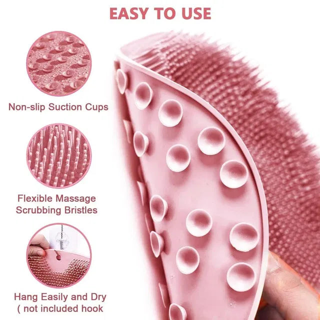 Silicone multiuse bath and foot scrubber from 22123, showing textured surface for gentle cleaning and exfoliation.
