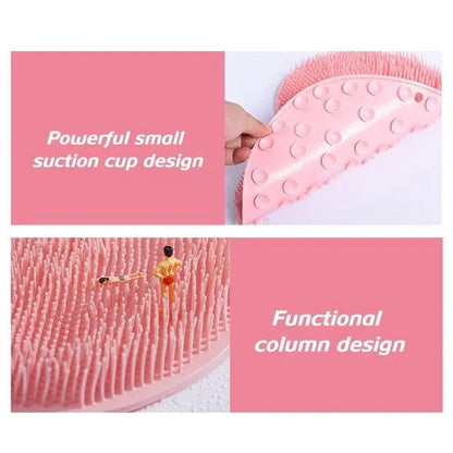Silicone multiuse body and foot scrubber by 22123, flexible bath and foot brush for gentle exfoliation and cleansing.