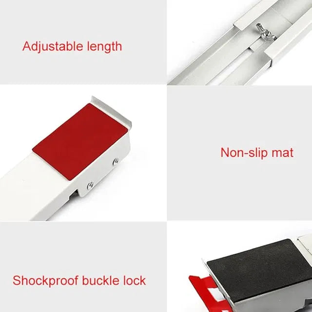 Heavy-duty expandable appliance rolls with 24-wheel base stand, designed for heavy appliances and tool transportation.
