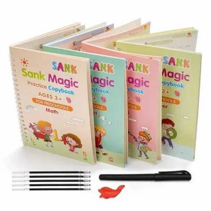 Magic Book Set of 2 by 22123 includes 8 magic books, 20 refills, 2 pens, and 2 grips for kids' magic kits.
