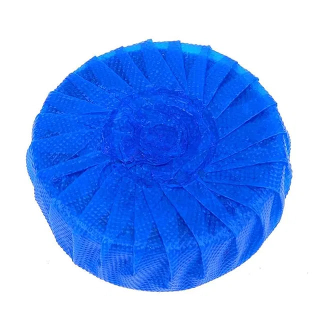 Blue toilet cleaning tablets by 22123, 10-pack, designed to clean and deodorize toilet bowls effectively.