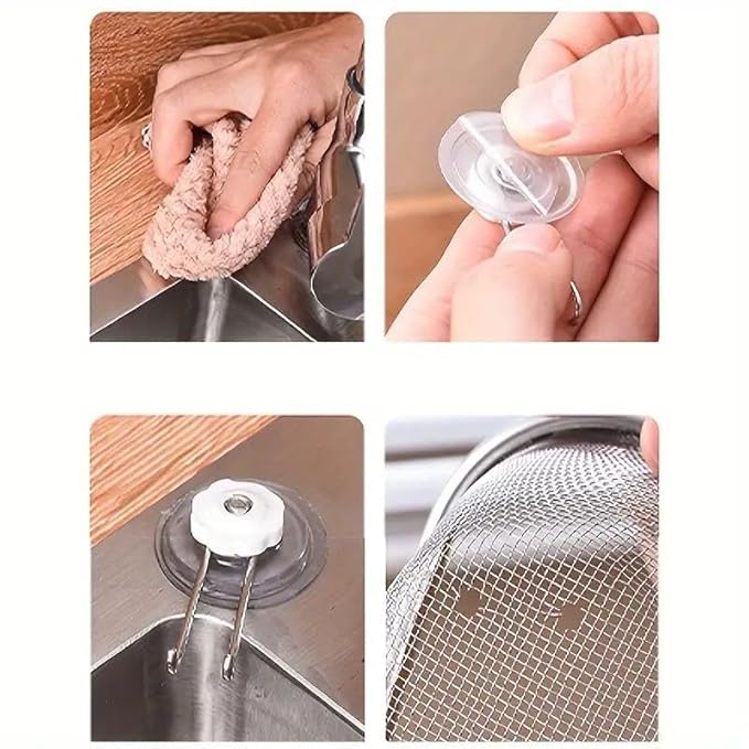 Multicolor stainless steel sink corner strainer from 22123, ideal for utensil organization and waste collection.