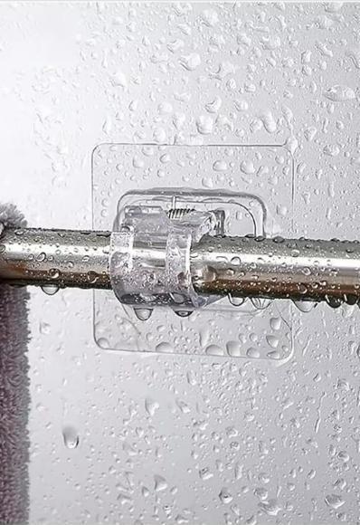 Pack of 10 wall hooks with self-adhesive rods clips from 22123, ideal for organizing and hanging items on walls.