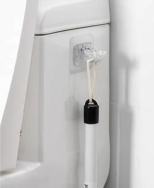 Set of six 22123 wall hooks with self-adhesive backing, ideal for hanging rods or lightweight items on smooth surfaces.