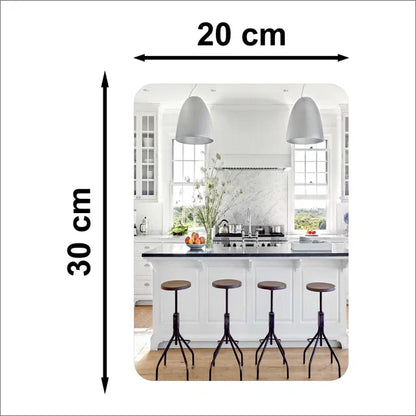 Oval-shaped makeup mirror from 22927, reflecting a clear, close-up view of its smooth glass surface and sleek frame.
