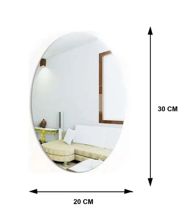 Oval-shaped makeup mirror from 22927, featuring a sleek design and reflective surface for makeup application.