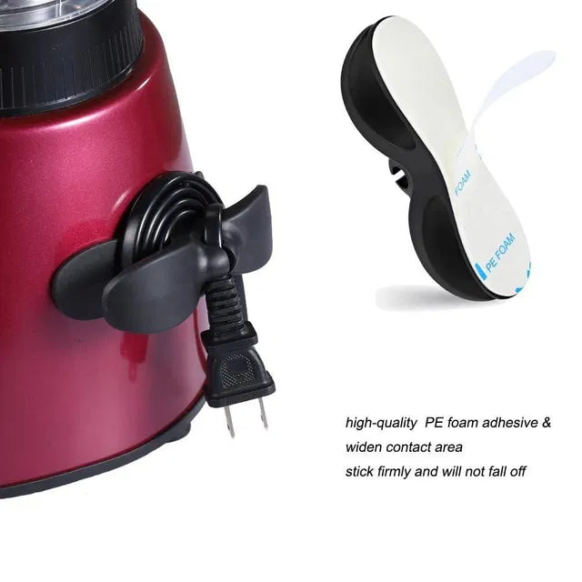 22927 cable organizer for kitchen appliances and office cords, mobile holder and mount for keeping cords tidy and secure