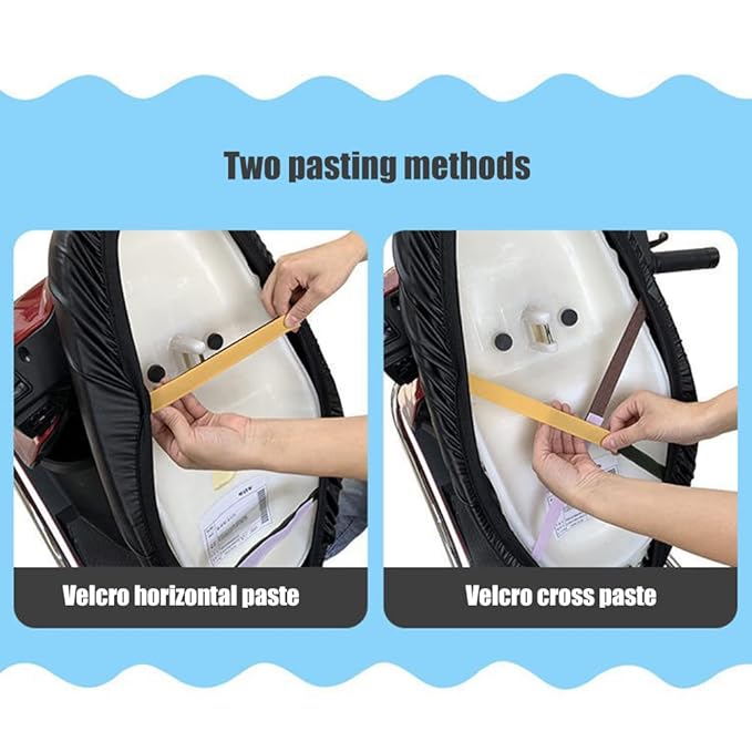 Black breathable PU leather motorcycle seat cover with anti-slip design, waterproof cushion protector for enhanced riding comfort.