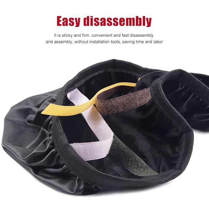 Black motorcycle seat cover made of breathable, anti-slip PU leather with waterproof protection for comfort and durability.
