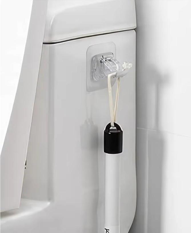 Set of 10 22123 wall hooks with self-adhesive rods clips, suitable for hanging lightweight items on walls.