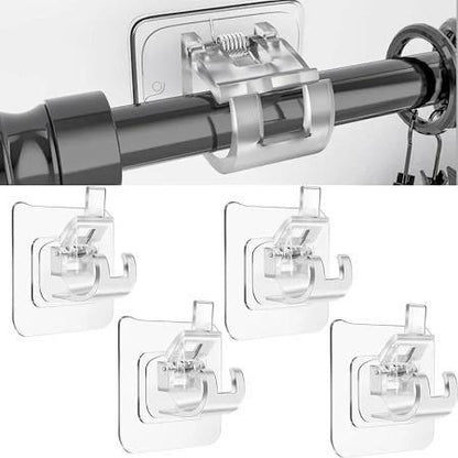 Set of 10 22927 wall hooks with self-adhesive rods clips, ideal for organizing and hanging items in home or office spaces.