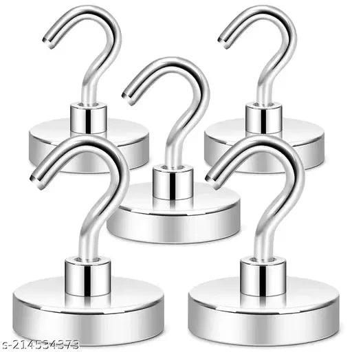 Set of six 22927 magnetic wall hooks for hanging kitchen, classroom, office, or garage tools and accessories.