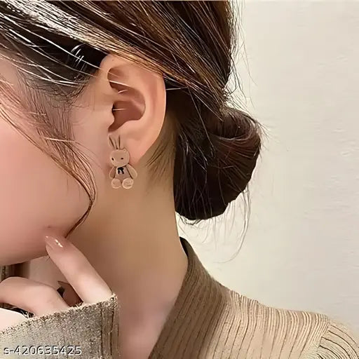 Cute Korean style stud earrings for women and girls, fashionable jewelry by 22927, perfect for everyday wear and gift-giving.