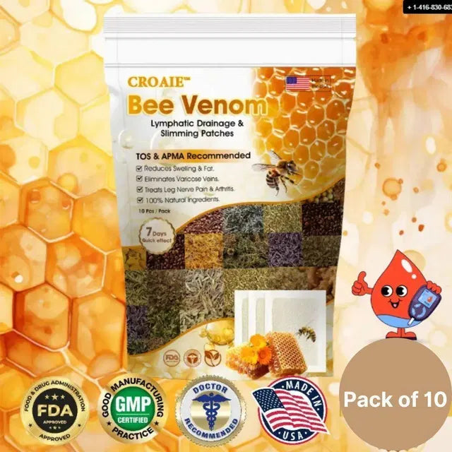 Heat patches with bee venom, pack of 1 from 23103, showing the adhesive patch designed for targeted pain relief.