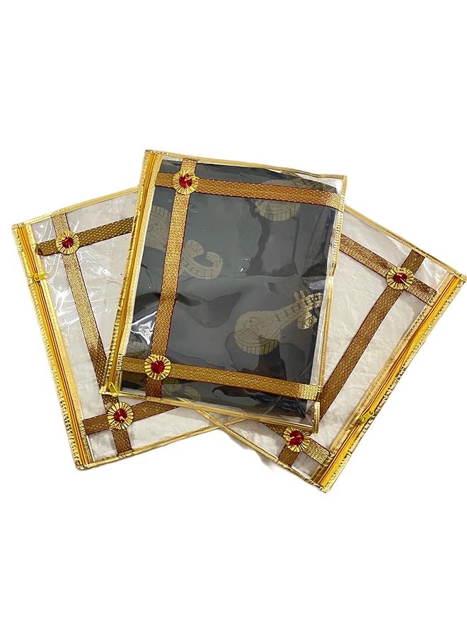 Multicolor saree and suit cover bags with secure zipper closure, set of 6, for elegant storage and organization.