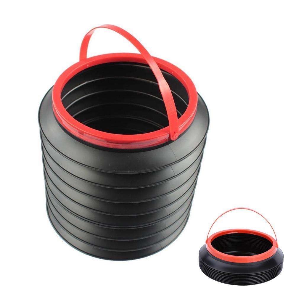 Wukusy 4L foldable car trash can storage organizer with a compact design and secure lid for vehicle waste management.