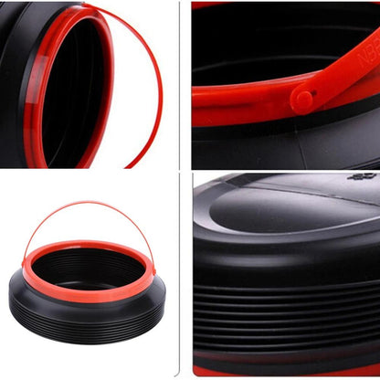 Wukusy 4L foldable car trash can storage organizer with lid, compact and portable for vehicle waste management.