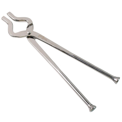 Wukusy Supermom stainless steel full round pincer for kitchen use, featuring a sturdy, curved design for precise handling.
