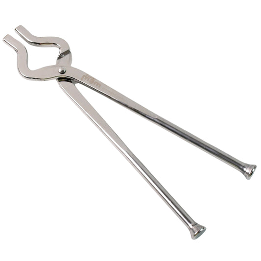 Wukusy Supermom stainless steel full round pincer for kitchen use, featuring a sturdy, curved design for precise handling.