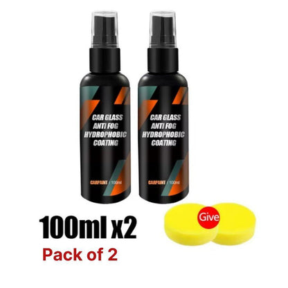 Assorted car brushes and dusters with 100 ml bottles of 24532 car glass anti-fog hydrophobic coating in pack of 2.
