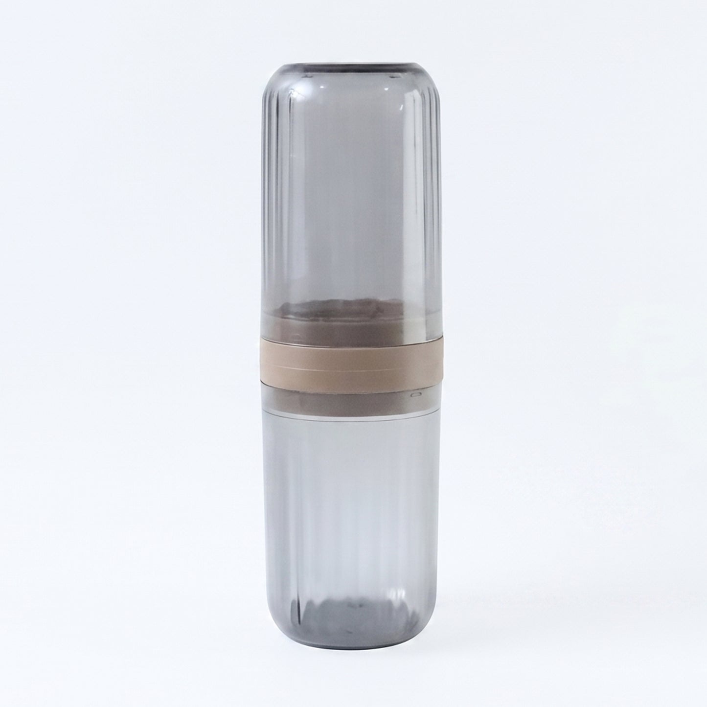 Wukusy portable plastic travel foldable glass, compact and lightweight for on-the-go use, shown folded and unfolded.
