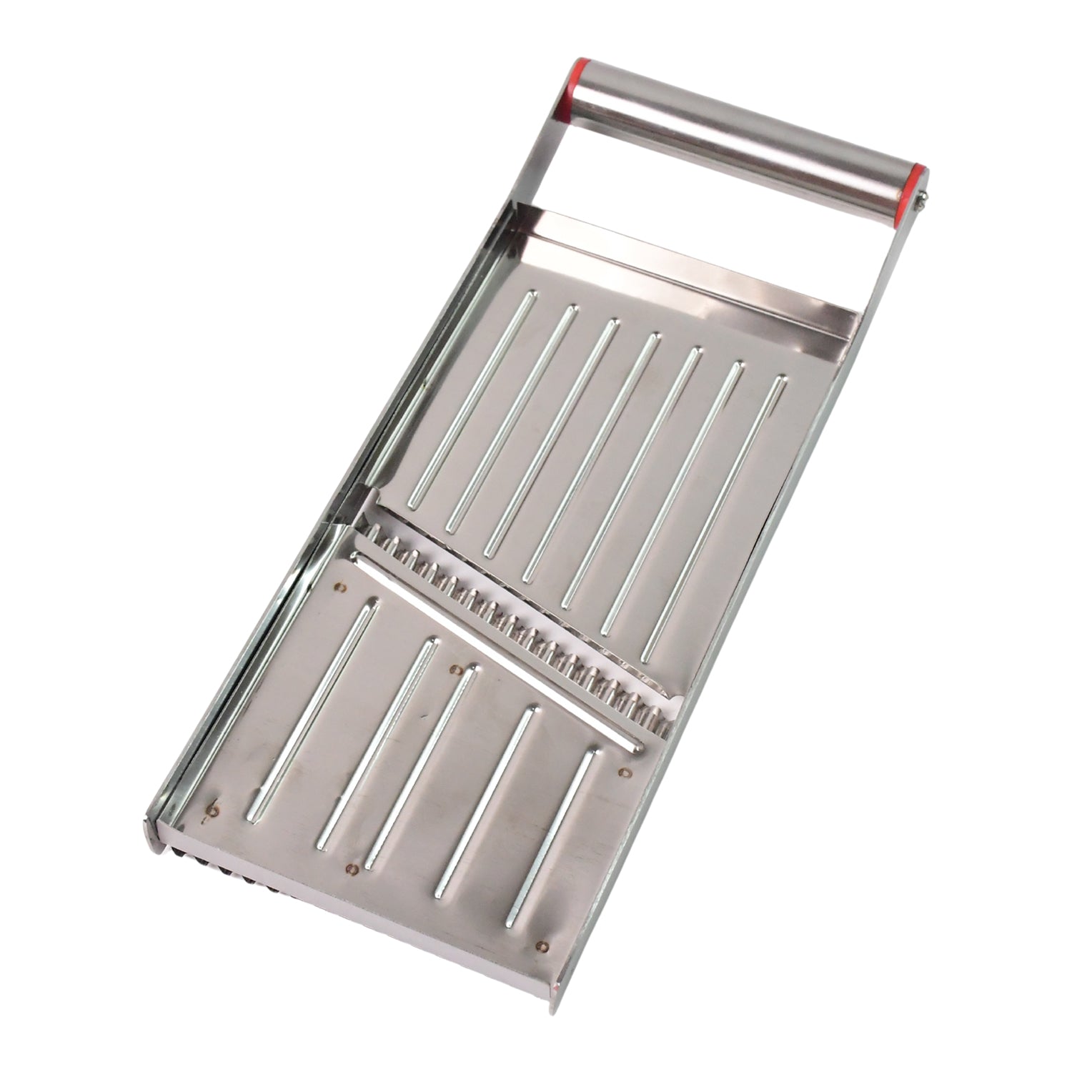 Wukusy Supermom stainless steel vegetable and fruit slicer for home kitchen use, with multiple blades for easy food prep.