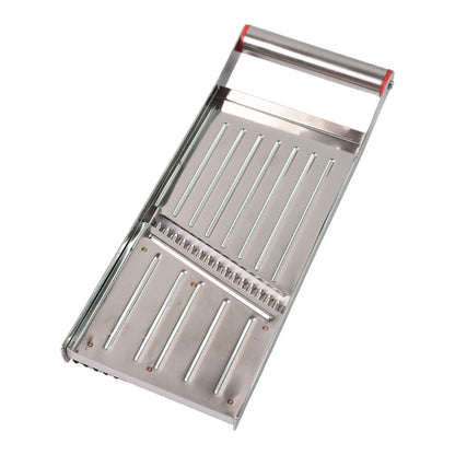 Wukusy Supermom stainless steel vegetable and fruit slicer for home kitchen use, with multiple blades for easy food prep.