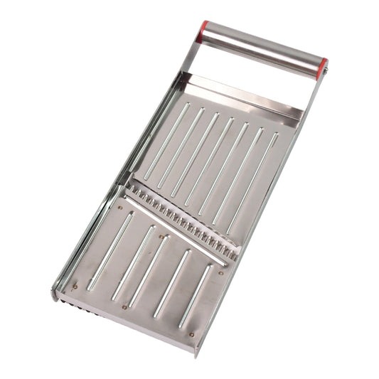 Wukusy Supermom stainless steel vegetable and fruit slicer for home kitchen use, with multiple blades for easy food prep.