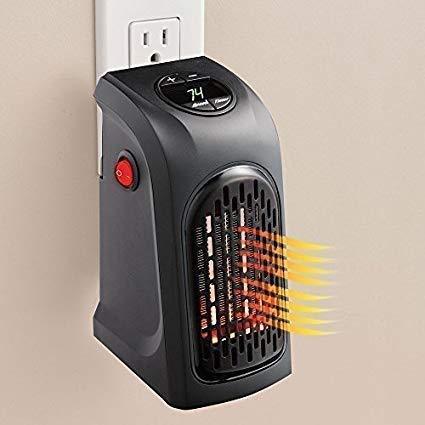 Wukusy 251 electric mini handy plug-in wall heater with 400W heating element, compact and portable for small space heating.