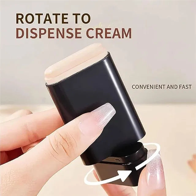 Korean 2-in-1 Glass Skin Foundation Stick by 25478, creamy foundation with a sleek stick design for a radiant, natural finish.