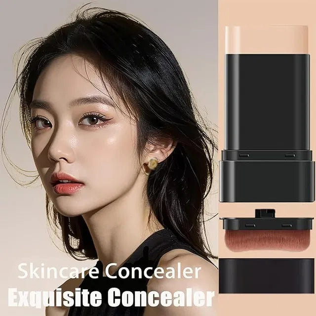 Korean 2-in-1 Glass Skin Foundation Stick by 25478, smooth foundation with a sleek stick applicator, designed for radiant skin.